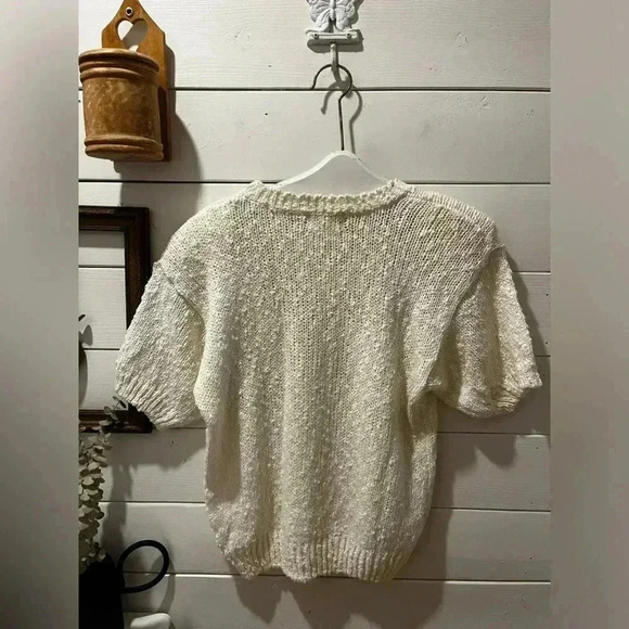 VINTAGE CROSS ROADS Short sleeves  knit 🌸 size S - Picture 7 of 7